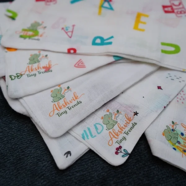 Soft 2-Layer Muslin Baby Napkins – Breathable Cotton Cloth Napkins for Newborns