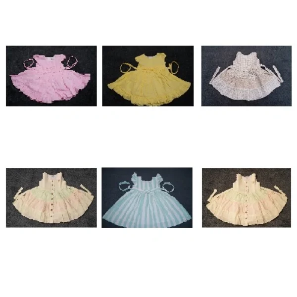 Premium Cotton Layered Baby Frock – Soft Front Open Dress for Babies