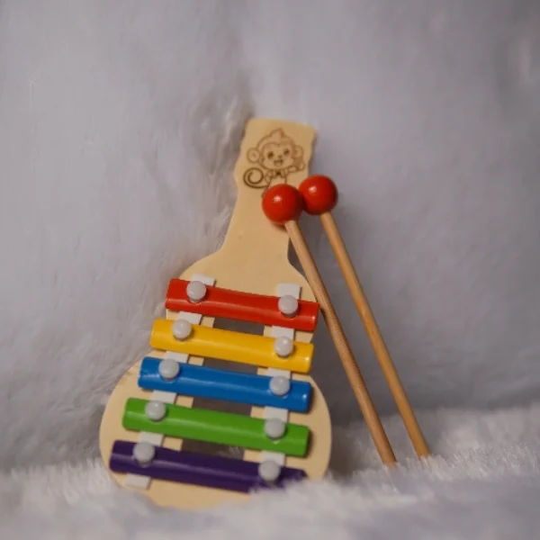 Mini Wooden Xylophone Toy with Sticks – Colorful Musical Instrument for Kids